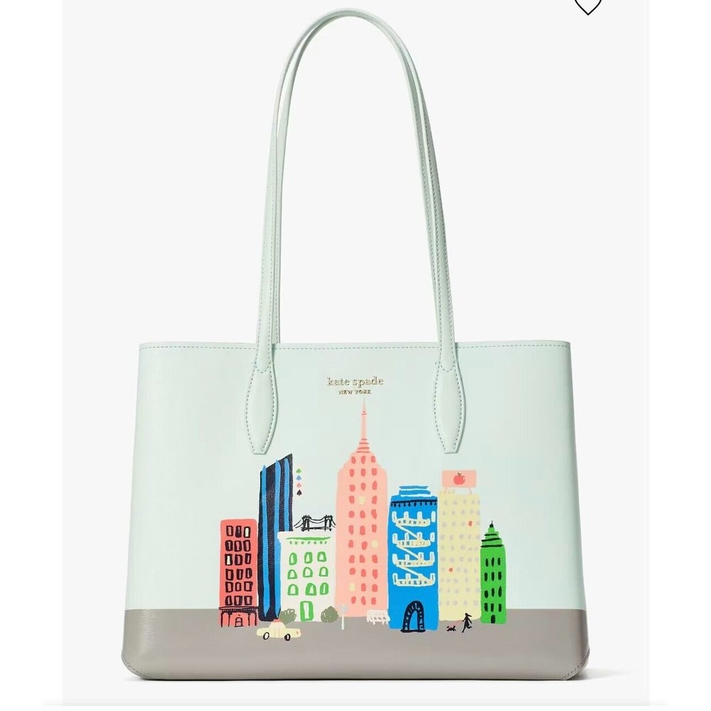 KATE SPADE New York ROCK CENTER Large Tote with Zip Pouch & DUST BAG Brand New